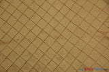 Taffeta Pintuck Fabric | 2"x2" Diamond | Diamond Taffeta Fabric | 54" Wide | Multiple Colors | Fabric mytextilefabric Yards Gold 