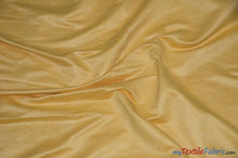 Load image into Gallery viewer, Suede Fabric | Microsuede | 40 Colors | 60&quot; Wide | Faux Suede | Upholstery Weight, Tablecloth, Bags, Pouches, Cosplay, Costume | Continuous Yards | Fabric mytextilefabric Yards Gold 