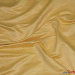 Load image into Gallery viewer, Suede Fabric | Microsuede | 40 Colors | 60&quot; Wide | Faux Suede | Upholstery Weight, Tablecloth, Bags, Pouches, Cosplay, Costume | Continuous Yards | Fabric mytextilefabric Yards Gold 
