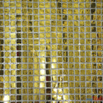 Load image into Gallery viewer, Square Sequins Fabric | Quad Sequins Fabric | 45&quot; Wide | Multiple Colors | Decor and Costumes | Fabric mytextilefabric Yards Gold 
