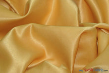Load image into Gallery viewer, L&#39;Amour Satin Fabric | Polyester Matte Satin | Peau De Soie | 60&quot; Wide | Continuous Yards | Wedding Dress, Tablecloth, Multiple Colors | Fabric mytextilefabric Yards Gold 