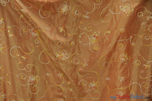 Load image into Gallery viewer, Aurora Taffeta Embroidery | Embroidered Floral Taffeta | 54&quot; Wide | Multiple Colors | Fabric mytextilefabric Yards Gold 
