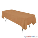 60" x 108" Banquet Polyester Tablecloth | Sold By Piece or Wholesale Box | Fabric mytextilefabric By Piece Gold 