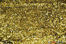Load image into Gallery viewer, Tear Drop Sequins Fabric | Hanging Sequins on Mesh Fabric | 52&quot; Wide | Gold, Silver, Blush Pink | Fabric mytextilefabric Yards Gold 