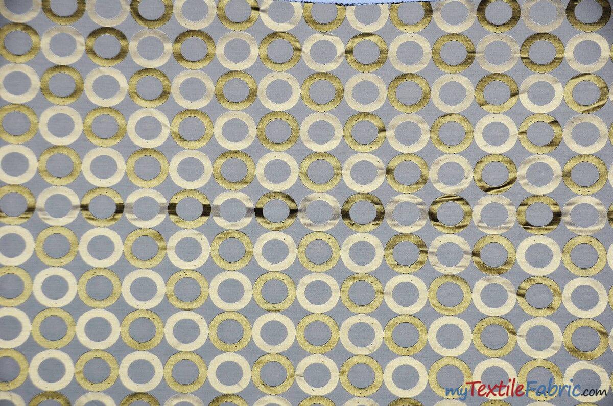 Metallic Contempo Brocade | Contempo Jacquard | 60" Wide | Drapery, Curtains, Tablecloth, Costume | Multiple Colors | Fabric mytextilefabric 3"x3" Sample Swatch Gold 