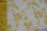 Coco Ribbon Sheer Embroidery | Double Scallop Lace | 52" Wide | Fabric mytextilefabric Yards Gold 