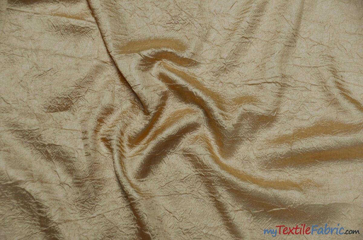 IFR Dull Crush Satin for Drapery | Extra Wide Tergalet Fabric | 108" Wide | Multiple Colors | Fabric mytextilefabric Yards Gold 