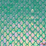 Load image into Gallery viewer, 4 Way Stretch Dancewear Fabric | Paradise Mermaid Hologram Spandex | 58/60&quot; Wide | Multiple Colors | Fabric mytextilefabric Yards Green 
