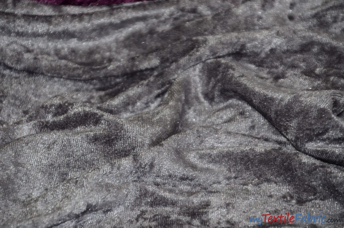 Panne Velvet Fabric | 60" Wide | Crush Panne Velour | Apparel, Costumes, Cosplay, Curtains, Drapery & Home Decor | Fabric mytextilefabric Yards Grey 