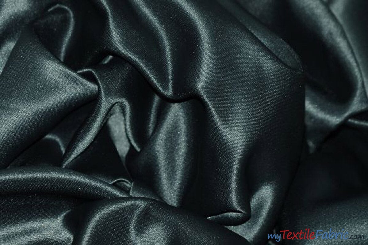 L'Amour Satin Fabric | Polyester Matte Satin | Peau De Soie | 60" Wide | Wholesale Bolt | Wedding Dress, Tablecloth, Multiple Colors | Fabric mytextilefabric Bolts Grey 