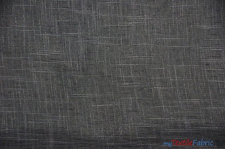 Extra Wide Faux Sheer Linen | Imitation Sheer Linen for Drapery | 108" Wide | Multiple Colors | Fabric mytextilefabric Yards Grey 