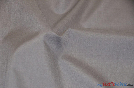 Polyester Cotton Broadcloth Fabric | 60" Wide | Solid Colors | Wholesale Bolt | Multiple Colors | Fabric mytextilefabric Bolts Grey 