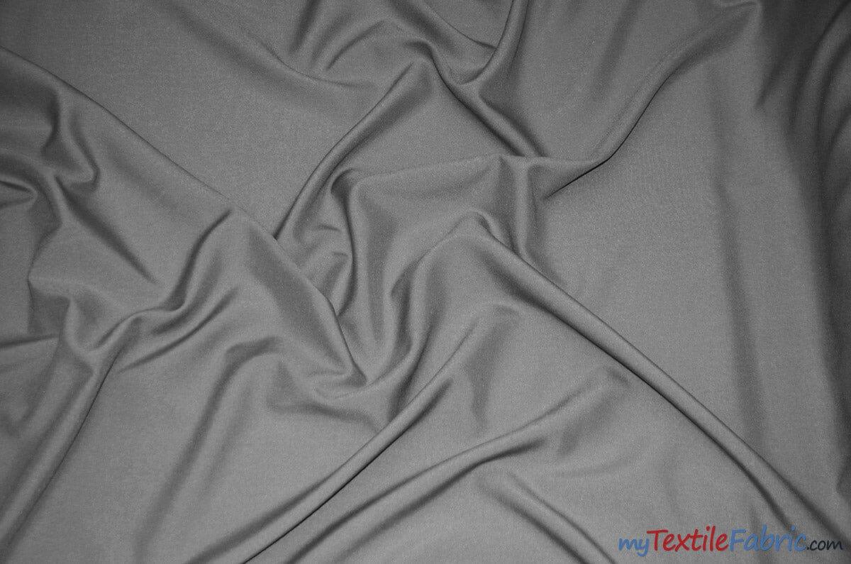 Extra Wide Polyester Fabric | 120" Wide Polyester Fabric | 120" Polypoplin for Tablecloths, Drapery, and Curtains | Fabric mytextilefabric Yards Grey 