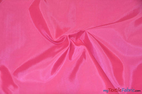 Polyester Lining Fabric | Woven Polyester Lining | 60" Wide | Continuous Yards | Imperial Taffeta Lining | Apparel Lining | Tent Lining and Decoration | Fabric mytextilefabric Yards Hot Pink 