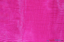 Load image into Gallery viewer, Soft and Smooth Mirror Organza Fabric | 60&quot; Wide | Continuous Yards | Multiple Colors | Fabric mytextilefabric Yards Hot Pink 