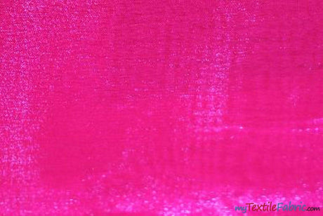 Crystal Organza Fabric | Sparkle Sheer Organza | 60" Wide | Sample Swatch | Multiple Colors | Fabric mytextilefabric Sample Swatches Hot Pink 