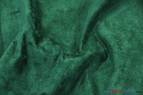 Suede Fabric | Microsuede | 40 Colors | 60" Wide | Faux Suede | Upholstery Weight, Tablecloth, Bags, Pouches, Cosplay, Costume | Wholesale Bolt | Fabric mytextilefabric Bolts Hunter Green 