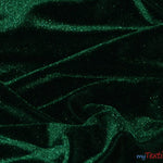 Load image into Gallery viewer, Soft and Plush Stretch Velvet Fabric | Stretch Velvet Spandex | 58&quot; Wide | Spandex Velour for Apparel, Costume, Cosplay, Drapes | Fabric mytextilefabric Yards Hunter Green 
