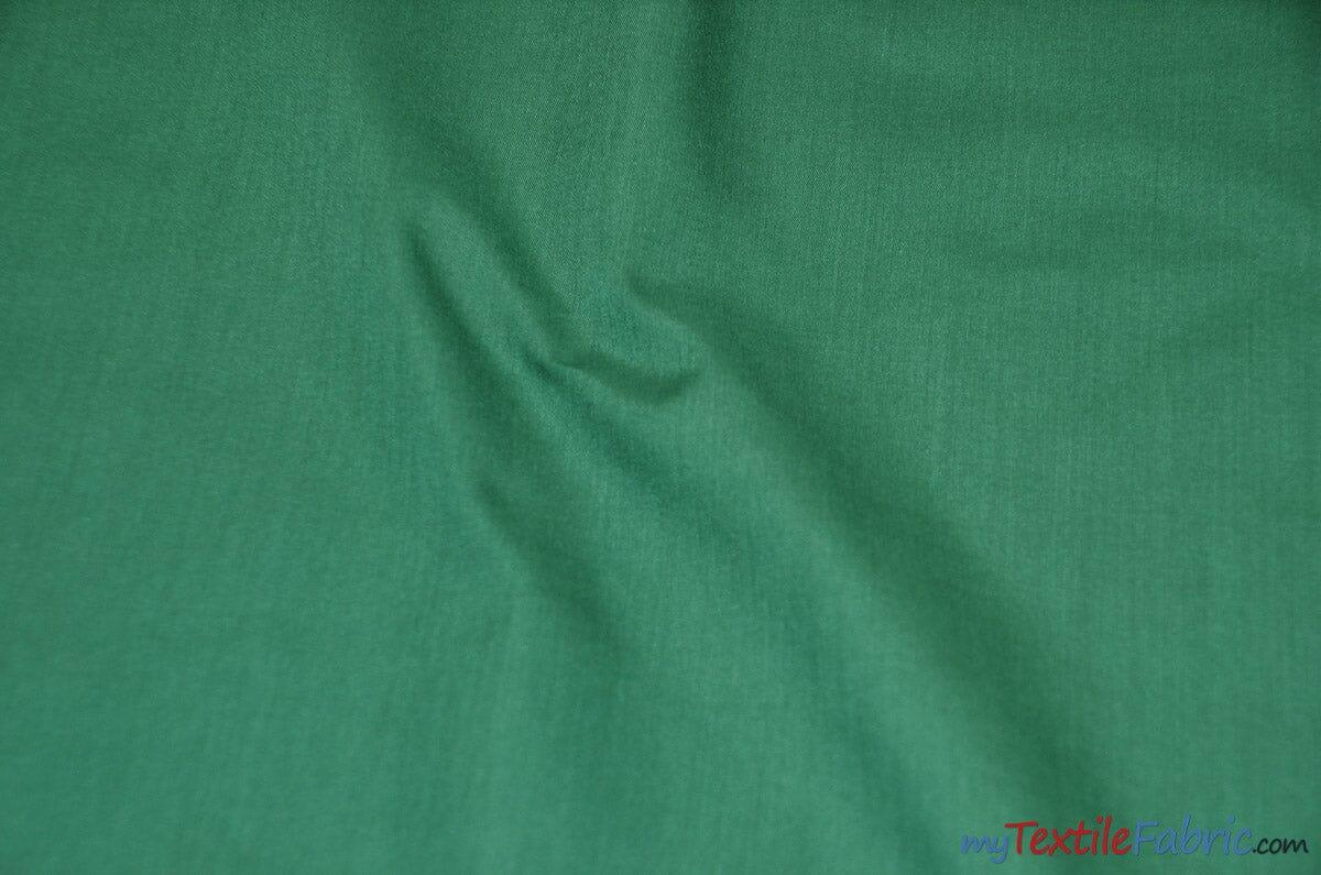 Polyester Cotton Broadcloth Fabric | 60" Wide | Solid Colors | Wholesale Bolt | Multiple Colors | Fabric mytextilefabric Bolts Hunter Green 