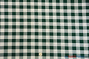 Gingham Checkered Fabric | Polyester Picnic Checkers | 1" x 1" | 60" Wide | Tablecloths, Curtains, Drapery, Events, Apparel | Fabric mytextilefabric Yards Hunter Green White 
