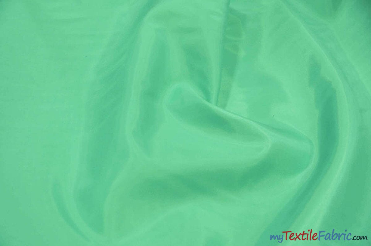 Polyester Lining Fabric | Woven Polyester Lining | 60" Wide | Sample Swatch | Imperial Taffeta Lining | Apparel Lining | Tent Lining and Decoration | Fabric mytextilefabric Sample Swatches Ice Mint 
