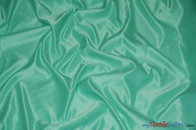 Load image into Gallery viewer, Stretch Matte Satin Peau de Soie Fabric | 60&quot; Wide | Stretch Duchess Satin | Stretch Dull Lamour Satin for Bridal, Wedding, Costumes, Bridesmaid Dress Fabric mytextilefabric Yards Ice Mint 