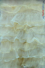 Load image into Gallery viewer, Organza Ruffled Mesh Fabric | Layered Ruffle Mesh Fabric | 57&quot; Wide | Multiple Colors | Fabric mytextilefabric Yards Ivory Taupe 