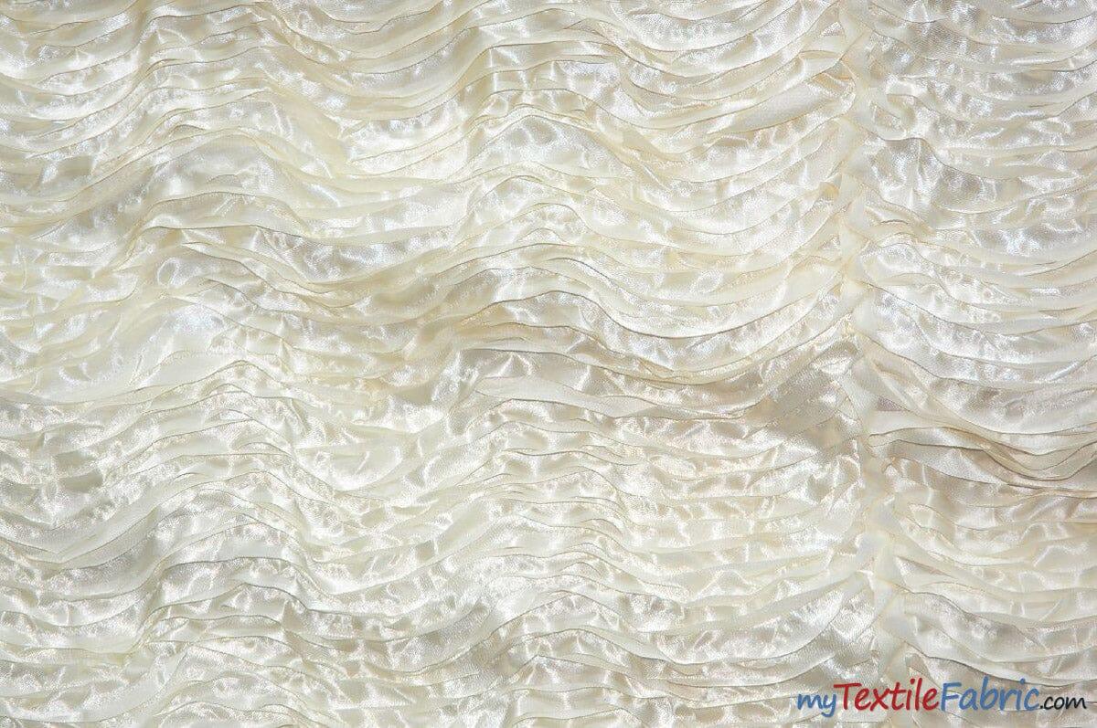 Australian Layered Puff Satin | 54" Wide | Multiple Colors | Fabric mytextilefabric Yards Ivory 