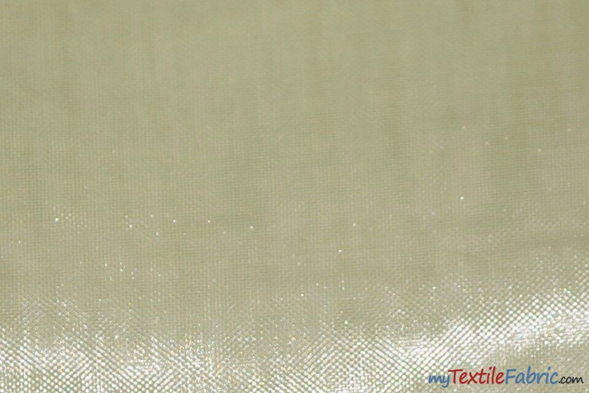 Soft and Smooth Mirror Organza Fabric | 60" Wide | Continuous Yards | Multiple Colors | Fabric mytextilefabric Yards Ivory 