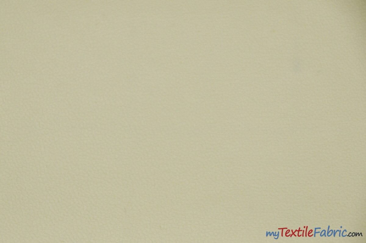 Soft and Smooth Vinyl Fabric | Apparel and Upholstery Weight Vinyl | 54" Wide | Multiple Colors | Imitation Leather | Fabric mytextilefabric Yards Ivory 