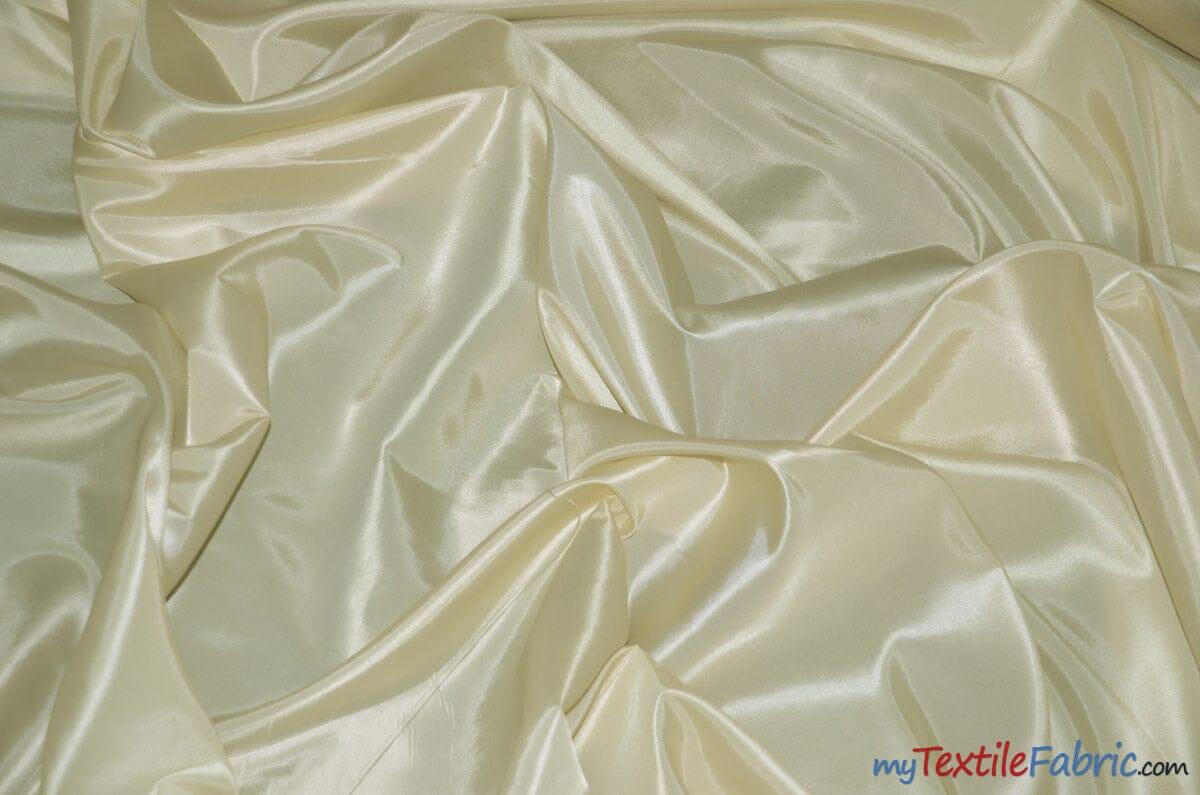 Taffeta Fabric | Two Tone Taffeta Fabric | Non Stretch Taffeta | 60" Wide | Multiple Solid Colors | Continuous Yards | Fabric mytextilefabric Yards Ivory 