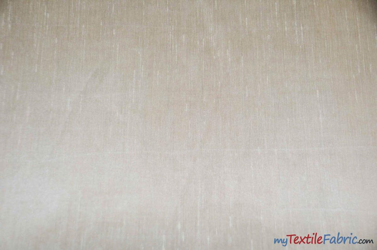 IFR Extra Wide Dupioni Silk | 100% Polyester Faux Dupioni Fabric | 120" Wide | Multiple Colors | Fabric mytextilefabric Yards Ivory 