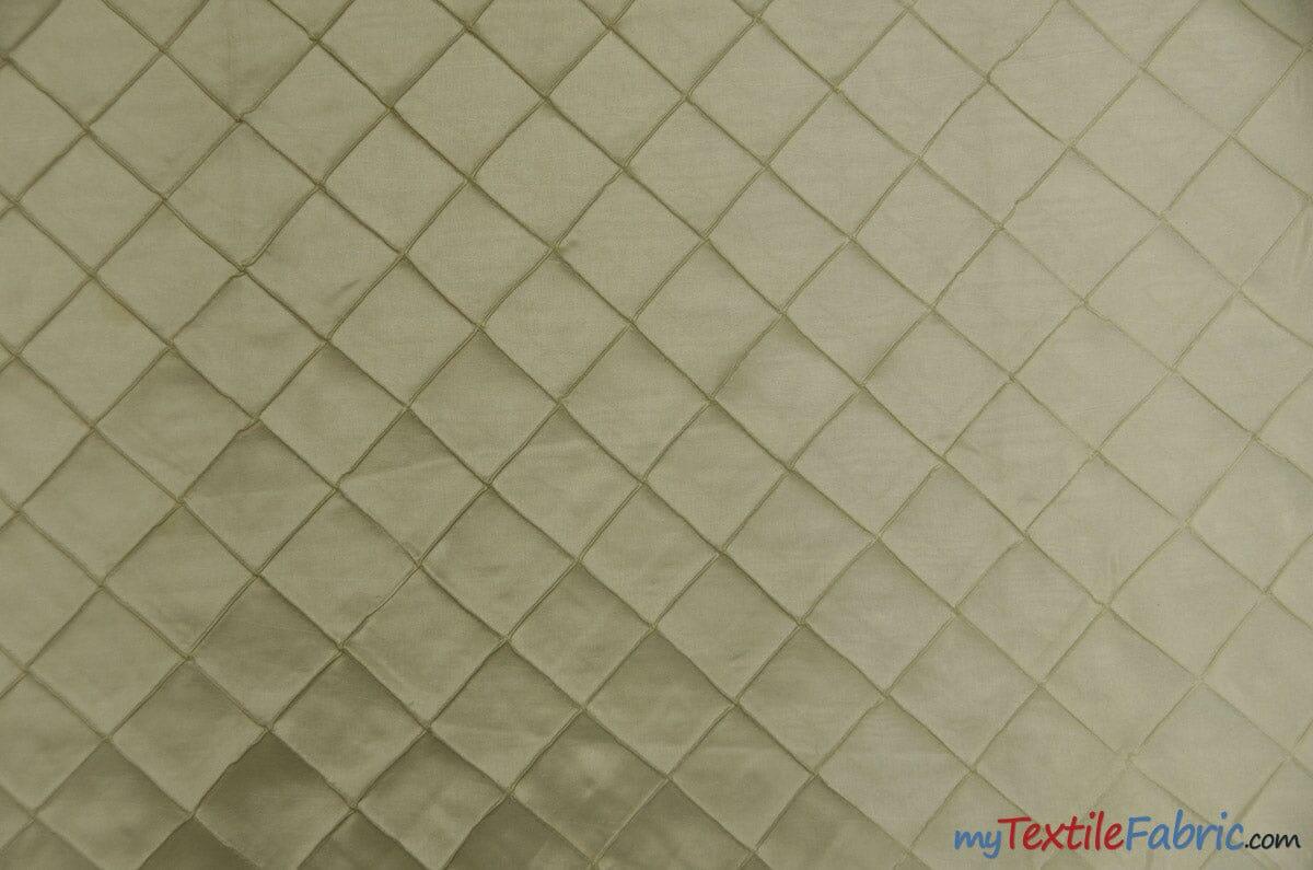 Taffeta Pintuck Fabric | 2"x2" Diamond | Diamond Taffeta Fabric | 54" Wide | Multiple Colors | Fabric mytextilefabric Yards Ivory 