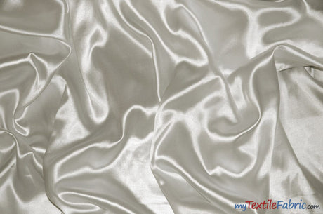 Silky Soft Medium Satin Fabric | Lightweight Event Drapery Satin | 60" Wide | Economic Satin by the Wholesale Bolt | Fabric mytextilefabric Bolts Ivory 0004 