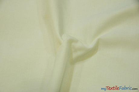 Polyester Cotton Broadcloth Fabric | 60" Wide | Solid Colors | Wholesale Bolt | Multiple Colors | Fabric mytextilefabric Bolts Ivory 