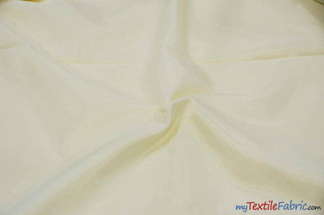 Polyester Lining Fabric | Woven Polyester Lining | 60" Wide | Sample Swatch | Imperial Taffeta Lining | Apparel Lining | Tent Lining and Decoration | Fabric mytextilefabric Sample Swatches Ivory 