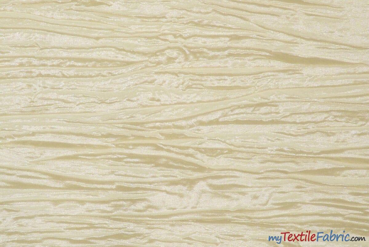 Crease Taffeta Fabric | Crush Taffeta | 52" Wide | Wholesale Bolt | Multiple Colors | Fabric mytextilefabric Bolts Ivory 