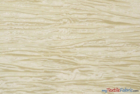 Crease Taffeta Fabric | Crush Taffeta | 52" Wide | Wholesale Bolt | Multiple Colors | Fabric mytextilefabric Bolts Ivory 