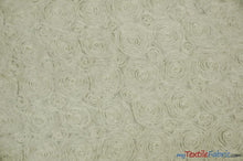Load image into Gallery viewer, Wedding Floral Chiffon Fabric | 3d Floral Chiffon Fabric | Floral Chiffon Embroidery | 52&quot; Wide | 4 Colors | Fabric mytextilefabric Yards Ivory 