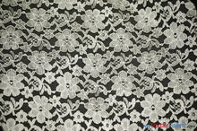 Load image into Gallery viewer, Raschel Lace Fabric | 60&quot; Wide | Vintage Lace Fabric | Bridal Lace, Decoration, Curtain, Tablecloth | Boutique Lace Fabric | Floral Lace Fabric | Fabric mytextilefabric Yards Ivory 