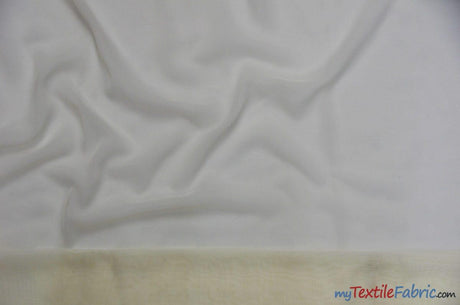 Chiffon Fabric | Super Soft & Flowy | 60" Wide | By the Continuous Yard | Multiple Colors | Fabric mytextilefabric Yards Ivory 