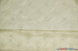 Sparkle Organza Fabric | Glitter Beads on Organza Fabric | 58" Wide | Fabric mytextilefabric Yards Ivory 