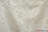 Vineyard Scarlet Jacquard | Vineyard Scarlet Brocade | 60" Wide | Drapery, Curtains, Tablecloth, Costume | Multiple Colors | Fabric mytextilefabric Yards Ivory 