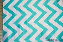 Load image into Gallery viewer, Chevron Satin Fabric | Chevron L&#39;amour Satin | Matte Satin Print | 60&quot; Wide | Multiple Colors | Fabric mytextilefabric Yards Jade 