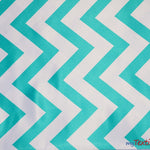 Load image into Gallery viewer, Chevron Satin Fabric | Chevron L&#39;amour Satin | Matte Satin Print | 60&quot; Wide | Multiple Colors | Fabric mytextilefabric Yards Jade 
