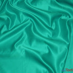 Load image into Gallery viewer, Stretch Matte Satin Peau de Soie Fabric | 60&quot; Wide | Stretch Duchess Satin | Stretch Dull Lamour Satin for Bridal, Wedding, Costumes, Bridesmaid Dress Fabric mytextilefabric Yards Jade 
