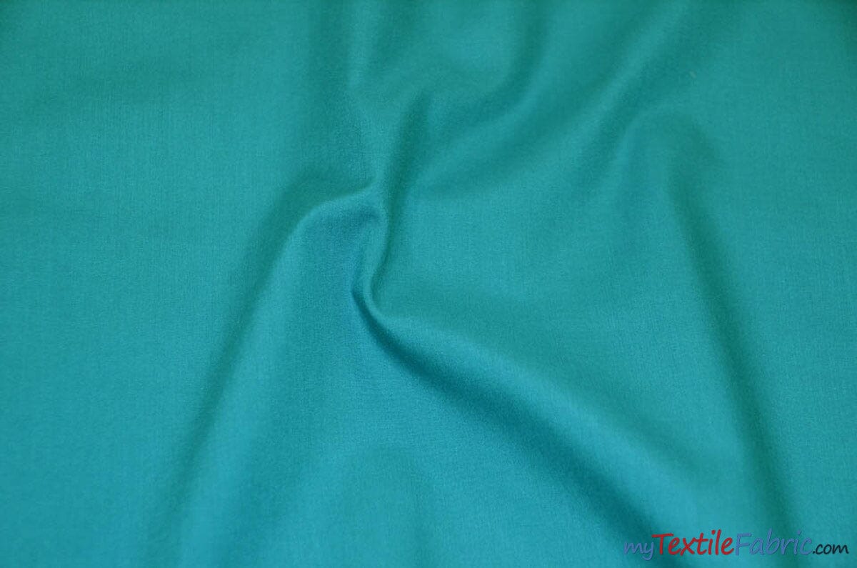 Polyester Cotton Broadcloth Fabric | 60" Wide | Solid Colors | Sample Swatch | Multiple Colors | Fabric mytextilefabric Sample Swatches Jade 