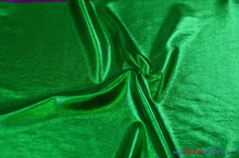 Load image into Gallery viewer, Metallic Foil Spandex Lame | Stretch Metallic Lame | Spandex Lame Fabric | All Over Foil on Stretch Knit | 60&quot; Wide | Fabric mytextilefabric Yards Kelly Green 