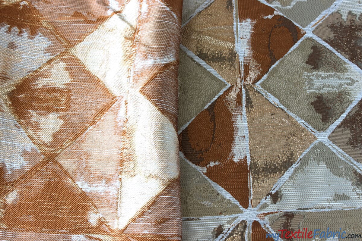 Vienna Brocade Fabric | Vienna Jacquard Fabric | 60" Wide | Multiple Colors | Drapery, Curtains, Tablecloths | Fabric mytextilefabric Yards Khaki 