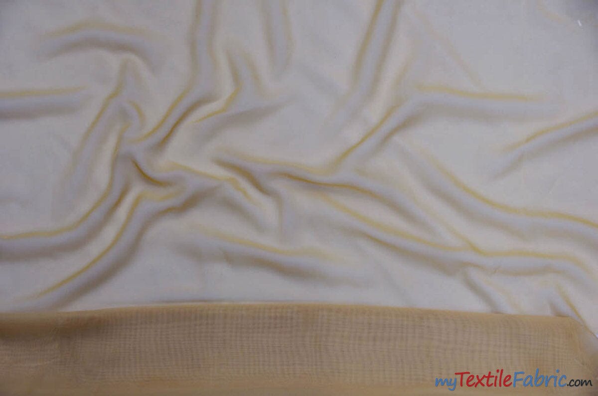 Chiffon Fabric | Super Soft & Flowy | 60" Wide | Wholesale Bolt | Multiple Colors | Fabric mytextilefabric Bolts Khaki 